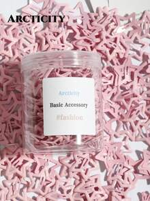 Arcticity 12PCS Pink Star Enamel BB Hair Clips, Sweet & Cool Style Snap Clips, Suitable For Bangs, Loose Hair, Ponytail Styling, Fashion Women Hair Accessories - Pink - View 3