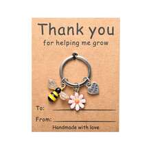 New Thank You English Greeting Card Bee Daisy Keychain Set Overseas Holiday Small Gift - Multicolor - View 8