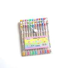 12pcs/Pack - Scented Glitter Gel Pens - Smooth Writing, Rich And Fun Colors, With Pleasant Fruit Fragrance, Perfect For School And Office Supplies - Ideal For Back To School Season - Multiple Styles - View 7