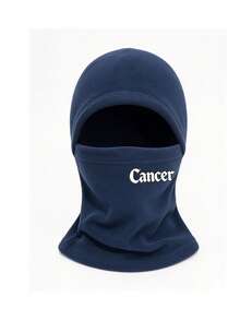 1Pc 12 Zodiac Letter Print Fleece Balaclava Hat, Winter Warm Windproof Face Mask, Outdoor Skiing Cycling Neck Gaiter For Men & Women - Blue - View 15