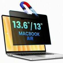 Magnetic Privacy Screen Protector Film Compatible With For MacBook Air 13.6/13 Inch (2022-2026, M2, M3, M4, M5), A3240 A3449 A3113 A2681 Removable Anti Glare Shield Laptop Privacy Filter,For Office, Airport, Cafe And Other Public Area - View 1