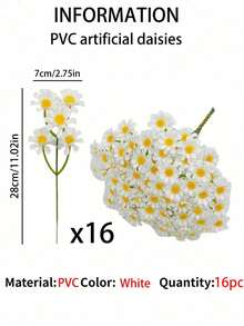 1/12/24pcs Artificial Daisy Flowers, Lifelike Daisy Bouquet, Spring Wild Flowers, Suitable For Party Decor (Vase Not Included), Valentine's Day, Mother's Day, Home Decor, Room Decor, Wedding, Wedding Decor, Living Room Decor, Birthday Gift, Graduation Gift, Spring Decor - Daisy - View 10