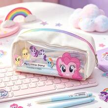 1pc My Little Pony Pencil Case Set, Ins Style Large Capacity Colorful Aesthetic Pencil Pouch, Cute Stationery Storage Bag, Pencil Box, Back To School Gift For Students And Teens - A - View 7