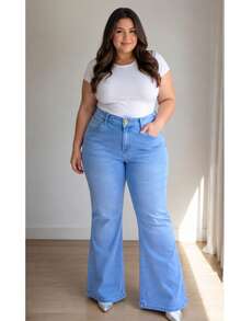 Plus Size Jeans - Blue - View 4