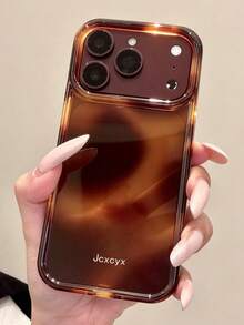 Luxury Autumn/Winter Amber Brown Gradient Phone Case, Compatible With IPhone 18 Pro Max 18 Pro 17 Pro Max 17 Pro 17 16 Pro Max 16 Pro 16 15 Pro Max 15 Pro 15 14 Pro Max 14 Pro 14 13 Pro Max 13 Pro 13 12 Pro Max 12 Pro 12 11, Fashionable Shockproof Anti-Drop Protective Cover - Brown - View 5