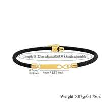 1pc New Fashion Infinite Symbol Rectangle Adjustable Rope Bracelets For Women - Bracelet - View 2