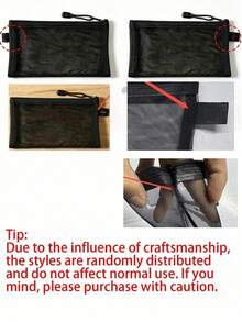 Aircraft-Themed Mesh Passport Pouch, Airplane Print, Transparent, Smooth Zipper, Lightweight Portable. Holds Passports & Tickets. Perfect For Trips. Practical Gift For Travelers To Store Receipts And Stationery Easily. Christmas Gift - Multicolor - View 9