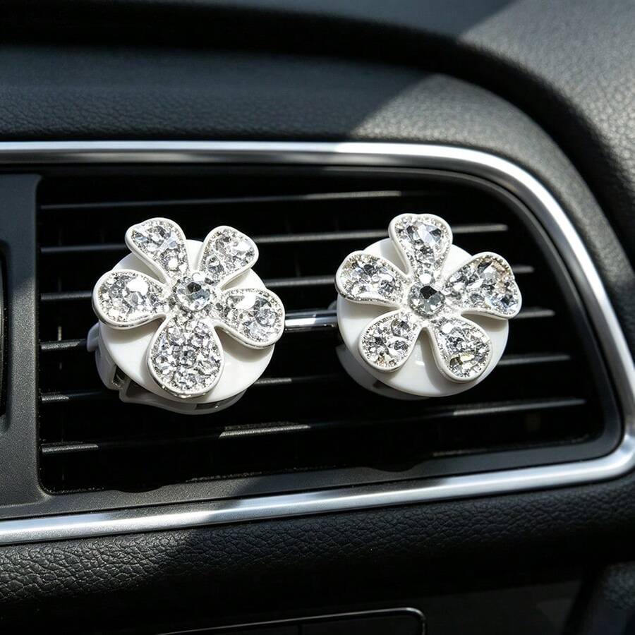 Flower‑Shaped Car Vent Clip, Ins‑Style Creative Car Air Conditioner Outlet Ornament, Auto Interior Decoration - A - View 1
