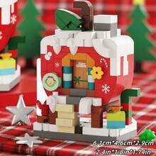 Christmas Main Image Building Block Series, Featuring Santa Claus, Snowman, Candy House And More, Fairy Tale Theme Construction Toys, Creative Handmade DIY Decorations, Perfect Christmas Gift For Kids - Multicolor - View 8