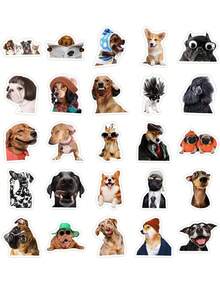 50/100Pcs Aesthetic Meme Dog Stickers, Realistic Multi Breed Funny Puppy Accessory Outfit Decals For Bullet Journal, Gift Wrap & Scrapbook Embellishment, Back To School - A - View 9