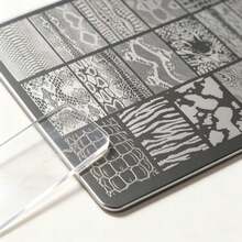 Nail Art Stamping Plates, Animal Pattern Collection, High Aesthetic Value, Clear Lines Easy To Transfer, Diverse Designs, Suitable For Halloween Atmosphere Nail Art, Suitable For Nail Salons, Home Creation, Practical Practice, Quickly Replicate Various Animal Textures - Multicolor - View 9
