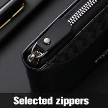 1pc Large Capacity Fashion "Best Dad" Letter Print Zipper Men's Wallet, With Multiple Card Slots And Zipper Closure Design, Suitable For Storing Cash, Keys, ID Cards And Driver's Licenses - Perfect For Daily Commute And Gifts - Multicolor - View 5