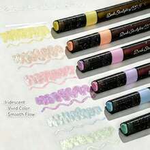 Set 12 Spidol Fluorescent Berkilau, Spidol untuk Menggambar, Menandai, Grafiti, dan Jurnal di Kantor, Ujung Lembut, Badan Segitiga, Tinta Cepat Kering, Warna Cerah, Aliran Tinta Halus, Desain Gaya Hitam, Cocok untuk Anotasi Catatan, Menggambar Kartu Ucapan, Melukis Seni, Ideal sebagai Hadiah Alat Tulis, Hadiah Liburan - Beraneka warna - View 7