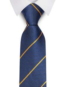 AlanKing Premium Multi-Color Striped Textured Fashion Classic Daily Men's Tie, Men's Suit Professional Attire, Exquisite Embroidery, Fashion Accessory - Color Mixing - View 7