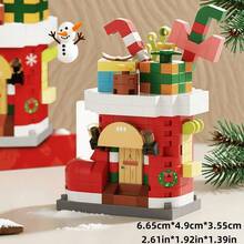 Christmas Main Image Building Block Series, Featuring Santa Claus, Snowman, Candy House And More, Fairy Tale Theme Construction Toys, Creative Handmade DIY Decorations, Perfect Christmas Gift For Kids - Multicolor - View 6