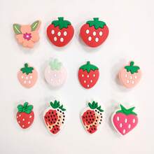 11PCS Strawberry Shoe Charms, Creative Fruit Charms, Free DIY Combination, Cute Gift - Multicolor - View 7