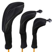 HOW TRUE 3 cái bọc đầu gậy golf, bọc gậy gỗ, mũ bảo vệ gậy golf, bọc gậy golf - màu đen - Xem 7