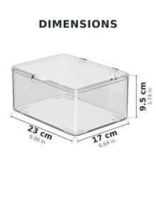 Large Capacity Jewelry Box With Transparent Flip Lid, Space-Saving Jewelry Storage Box For Women, Multi-Functional Cosmetic Organizer, Suitable For Dorm, Home, Living Room, Bathroom, Bedroom, Apartment Vanity, Home Decor Accessory - Multicolor - View 10