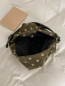 Vintage Women's Shoulder Tote Bag, Minimalist Versatile Design Suitable For Commuting, School And Shopping - Green - View 8