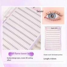 200 Clusters Natural Style DIY Eyelashes, Different Lengths, Soft Thick Double Layer Lower Lashes, Suitable For Daily Use And Travel Makeup - J - View 6