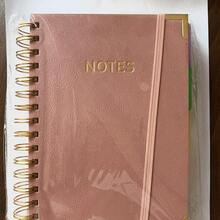 1pc A5 Large Hardcover Spiral Notebook, Coil Notebook, PU Leather Waterproof Cover, Luxury Gold Foil Scratch-Resistant Wear-Resistant, Large Capacity Thick Notebook, Academic Style, With Detachable Divider Page Index Tabs, Notebook Set - Multicolor - View 11
