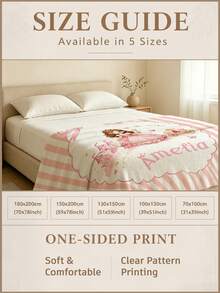 1pc Customized Name Bed Blanket, Personalized Bedding Blanket, Personalized Blanket, Cute Blanket, Comfortable Blanket, Home Gift, Birthday Gift, Christmas Gift, Personalized Gift, Gift For Son/Daughter, Gift For Friend - Style 2 - View 7