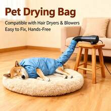 Breathable Pet Drying Bag, Suitable For Dogs And Cats, Collects Shedding Hair, Prevents Hair Flying During Blow Drying, Adjustable Comfort Fit, Suitable For Small, Medium And Large Pets, Hands-Free Design Speeds Up Drying, Essential For Pet Bathing And Grooming - Multicolor - View 5