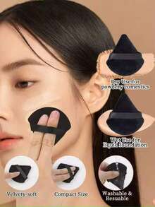 Set 5 Kuas Makeup, Kuas Eyeshadow, Kuas Contour, Set Makeup, Kuas Makeup Bulu Lembut, Kuas Pipi (Dikirim Acak), Set Kuas Kabuki Makeup Profesional untuk Foundation, Eyeshadow, dan Alas Bedak - MultiWarna - View 9