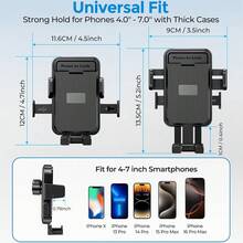 xnyocn In-Car Dual-Phone Cup Holder Navigation Mount Anti-Shake Car Phone Mount, Multi-Angle Adjustable With Cable Clamp, Suitable For All Types Of Commercial Vehicles - Black - View 4