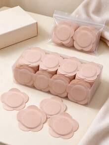 50/100pcs Flower & Square Self-Adhesive Blank Patches, Disposable Stickers, Easy To Carry For Daily Home & Travel - Multicolor - View 8