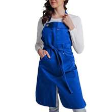 Fashion Unisex Apron With Halter Neck, Side Slit And Multiple Pockets, Cashier, Barber, Barista, Milk Tea Shop, Catering, Kitchen, Korean Style Workwear - Multicolor - View 11