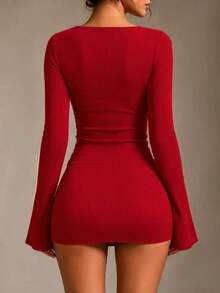 Women Two-Piece Outfits - Red - View 4