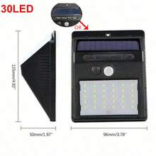 20/25/30 LED Solar Lights, 3 Lighting Modes, Motion Sensor Solar Flood Lights For Outdoor Yard, Garden, Fence, Garage - Multicolor - View 9