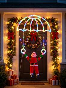 1 buah Lampu Parasut Santa Natal, Desain Kreatif Parasut Santa, Ditenagai oleh USB, Cocok untuk Dekorasi Dalam Rumah untuk Suasana Liburan, untuk Ruang Tamu, Kamar Tidur, Dekorasi Pohon Natal, Hadiah Pesta - parasut - View 8