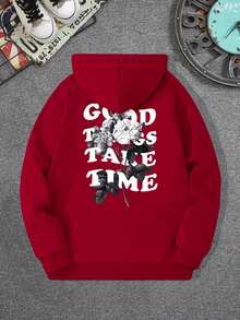 Sudadera con capucha nueva para hombre, diseño con estampado creativo, ropa otoño‑invierno, excelente opción de regalo - Rojo - Ver 2
