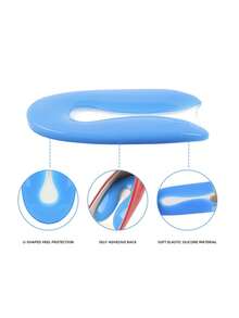 High Elasticity Shock-Absorbing Silicone Heel Protector Pad, Heel Spur Pain Relief Pad, Suitable For High Heels, Leather Shoes, Sports Shoes, Casual Shoes - Blue 1 Pair - View 5