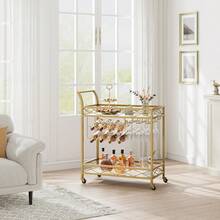 Bar & Serving Carts - Gold - View 3
