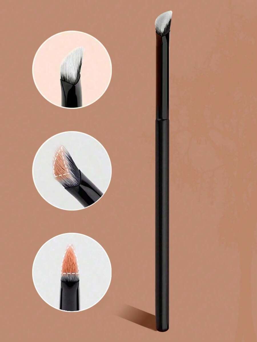 1pc Mini Angled Concealer Brush, Suitable For Liquid Foundation And Concealer - Multicolor - View 1