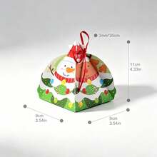 10pcs/Pack Christmas Party Gift Candy Cookie Baking Paper Boxes With Handles, Decorative Boxes For Christmas Room Decor - View 7