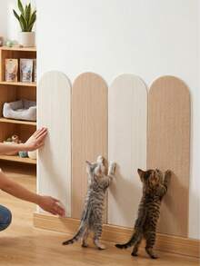 4PCS Cat Scratch Sticker Cat Scratch Board Cat Claw Grinder For Living Room Bedroom Sofa Wall Cat Gift, Let Cats Exercise Rest Scratch Play, Space-Saving Design For Indoor Cats, Pet , Beautiful Pet Accessory - Multicolor - View 4