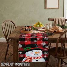 Satu Set Bendera Meja Panjang Motif Kepingan Salju Natal Cetak Datar 2D, Dekorasi Meja Makan Persegi Panjang, Cocok untuk Dapur, Rumah, Pertemuan Liburan, Dekorasi Pesta Makan Malam, Cetak Datar 2D - 16 - View 7