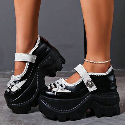 2026 New Women's Fashion Comfortable Thick Sole Height-Increasing All-Season Mary Jane Casual Shoes