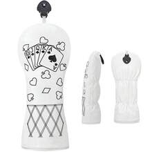 1PC Club Headcover, Line Art Playing Cards Pattern Club Head Cover For Driver, Fairway Wood, Hybrid - Multicolor - View 8