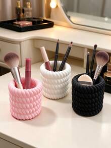 Ins Style Twisted Rope Braided Storage Tube, Rounded 3D Spiral Texture, Fresh Texture, Suitable For Makeup Brushes, Eyebrow Pencils, Unique Design, Exquisite Storage Item For Bathroom Vanity - Multicolor - View 8