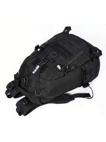 Balo leo núi cắm trại Oxford du lịch ngoài trời có dây đai MOLLE, dung tích lớn 35L, balo đeo ngày cho trekking và du lịch - màu đen - Xem 6