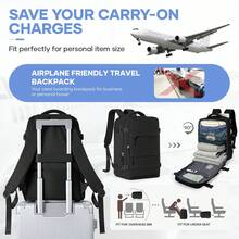 Large Capacity Men's Backpack, Lightweight Carry-On Bag, Airline Approved Travel Backpack, Carry-On Luggage With Shoe Compartment And Organizer Pockets, Waterproof Multifunctional Weekend Travel Backpack, Suitable For Travel And Business, Fashionable Travel Backpack - Multicolor - View 5