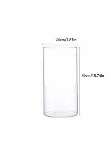 1pc Giant Cylindrical Acrylic Vase, Large Transparent Structure, Shatter-Resistant, Suitable For Wedding Decor Or Flower Holder, Ideal For Home Garden, Wedding Ceremony And Formal Banquet Occasions - C - View 15
