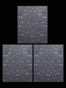 Beautizon Nailartlab 1件裝銀色愛心、星星、蝴蝶水鑽美甲貼紙，2件自黏式貼紙，美甲沙龍工具組，DIY龐克風3D美甲貼紙與美甲工具 - 彩色 - 查看 11