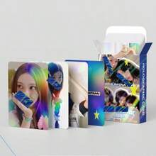 124pcs Holographic Cards IL LIT New Album MAM IHLA PINAT Star KP OP Merchandise LOMO Photocards - 1PC - View 4