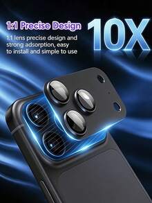 1pc Tempered Glass Camera Lens Protector Compatible With Iphone 18 Pro Max/18 Pro /17 Pro Max/17 Pro; Features Matte Armored Full Coverage, Scratch Resistance, And Strong Adhesion; Ultra-Thin Metal Ring Design; HD Clarity, Bubble-Free, And Easy To Install. - Black - View 4